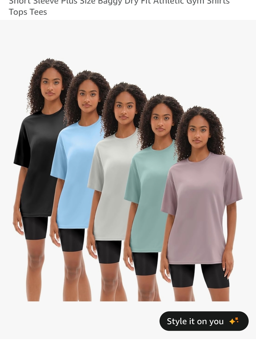 Women’s Oversized Crew Tee - Light Blue, Mint, Lavender, Light Gray